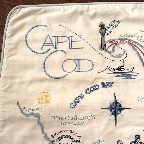 Cape Cod Embroidered Landmarks Pillow Cover only - Picture 3 of 10